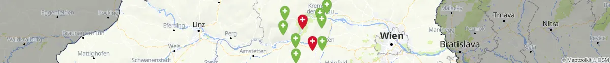 Kartenansicht für Apotheken-Notdienste in der Nähe von Dunkelsteinerwald (Melk, Niederösterreich)